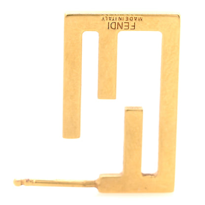 Fendi Metal Baguette Earrings Gold 4 of 4