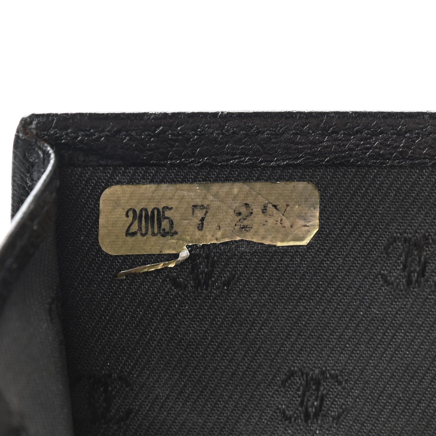 Grained Calfskin CC Button Long Wallet Black