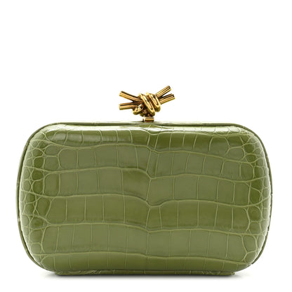 Bottega Veneta Alligator Knot Clutch Tea Leaf 1 of 6