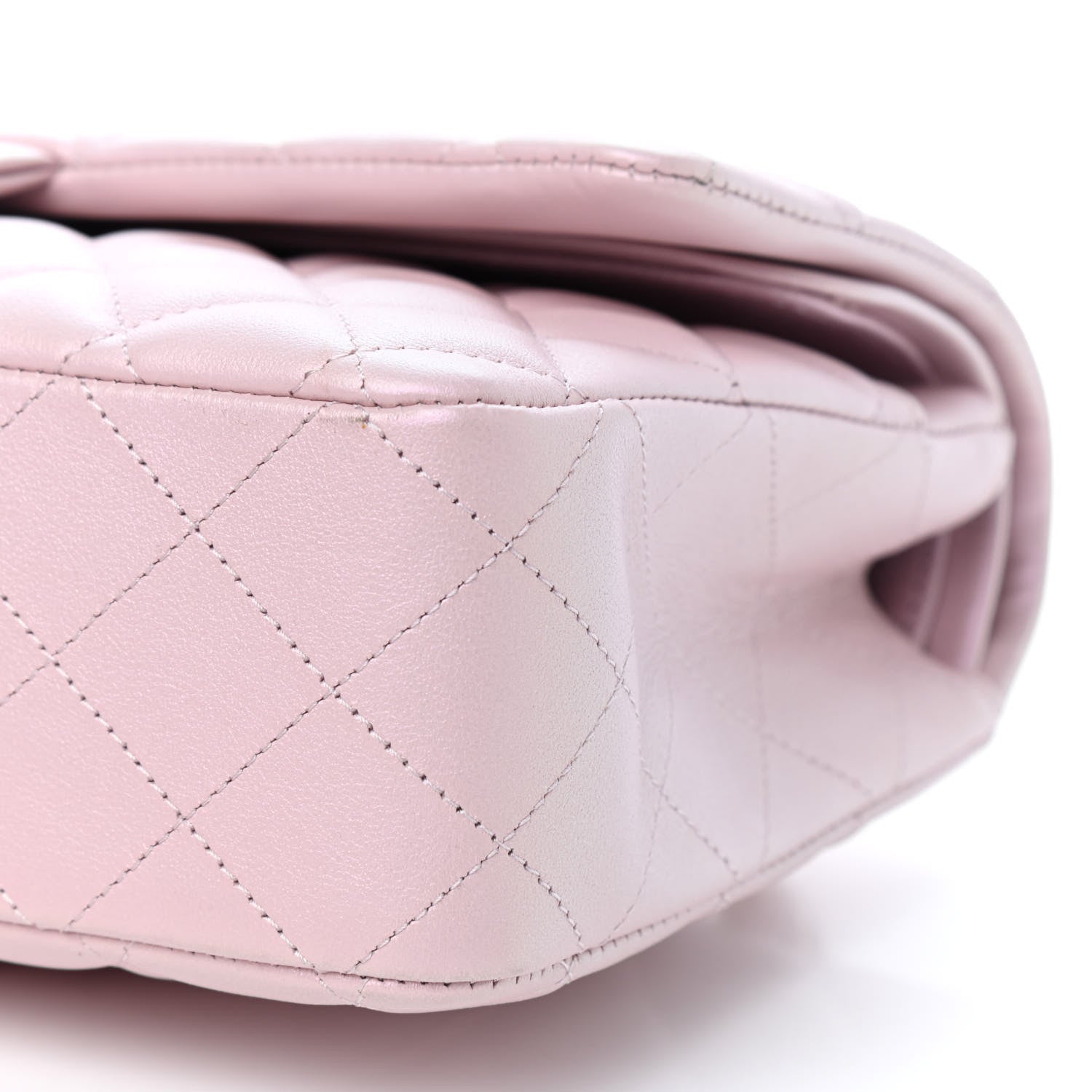 Chanel Iridescent Calfskin Quilted Medium Double Flap Light Pink 9 of 9