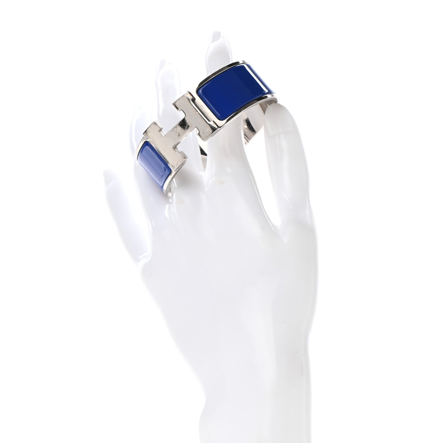 Hermes Enamel Wide Clic Clac H Bracelet PM Bleu Royal 2 of 5