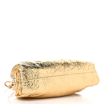 Bottega Veneta Metallic Crinkled Lambskin The Mini Pouch Oro 4 of 10