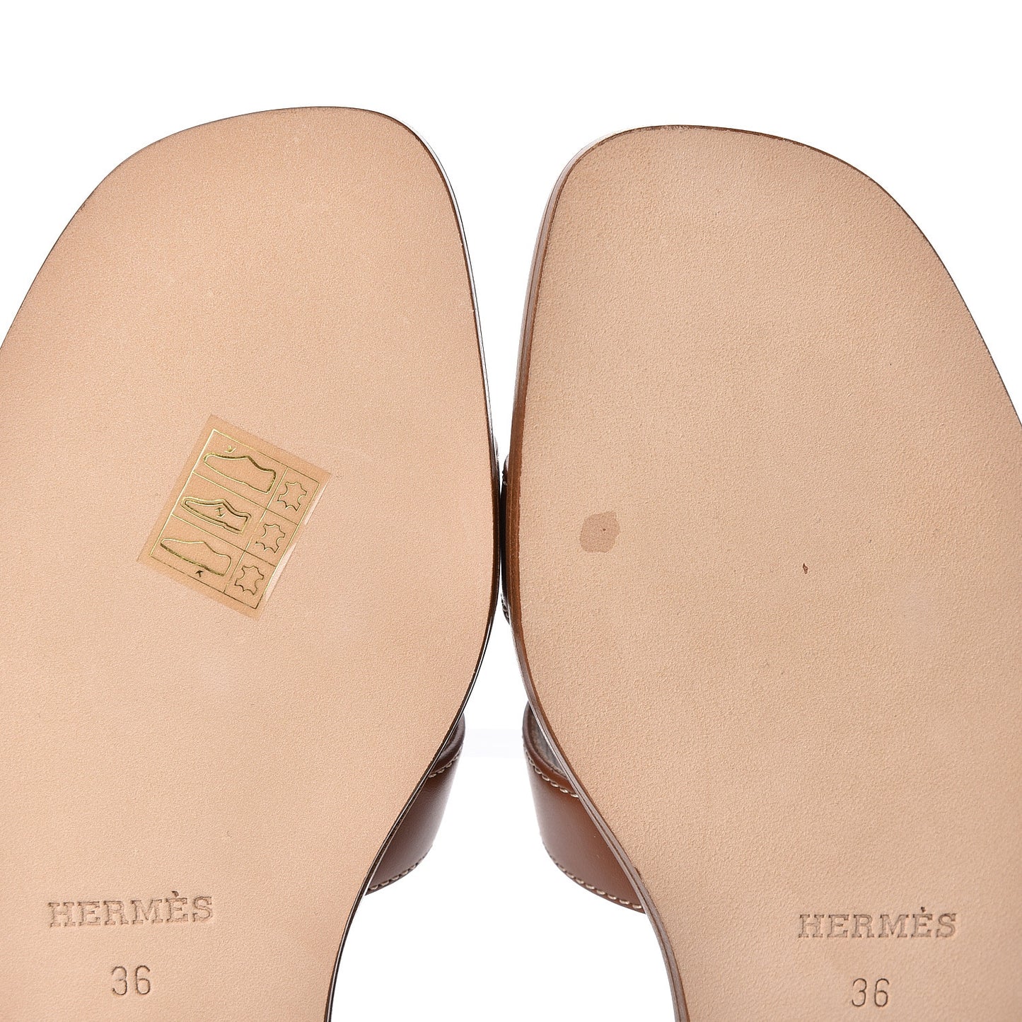 Box Calfskin Oran Sandals 36 Gold
