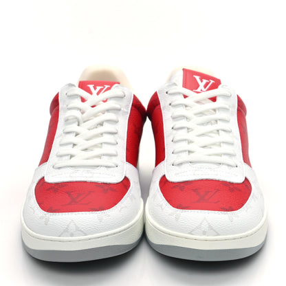 Louis Vuitton Monogram Calfskin Mens Rivoli Sneakers 9.5 Red 2 of 9