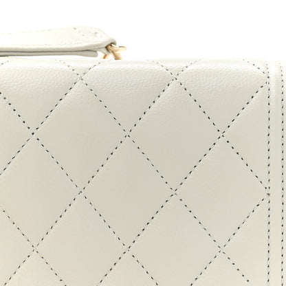 Chanel Caviar Quilted Boy Wallet On Chain WOC Grey 9 of 16