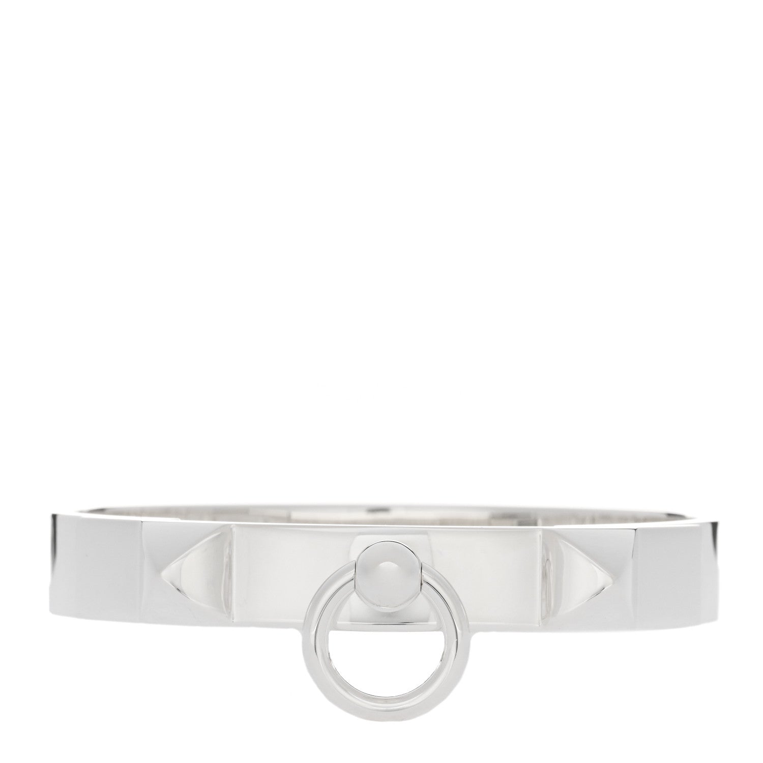 Hermes Sterling Silver PM Collier De Chien Bracelet ST 1 of 4