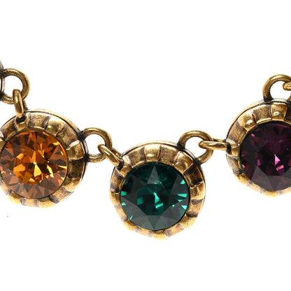 Gucci Crystal Butterfly Necklace Aged Gold Multicolor 4 of 7