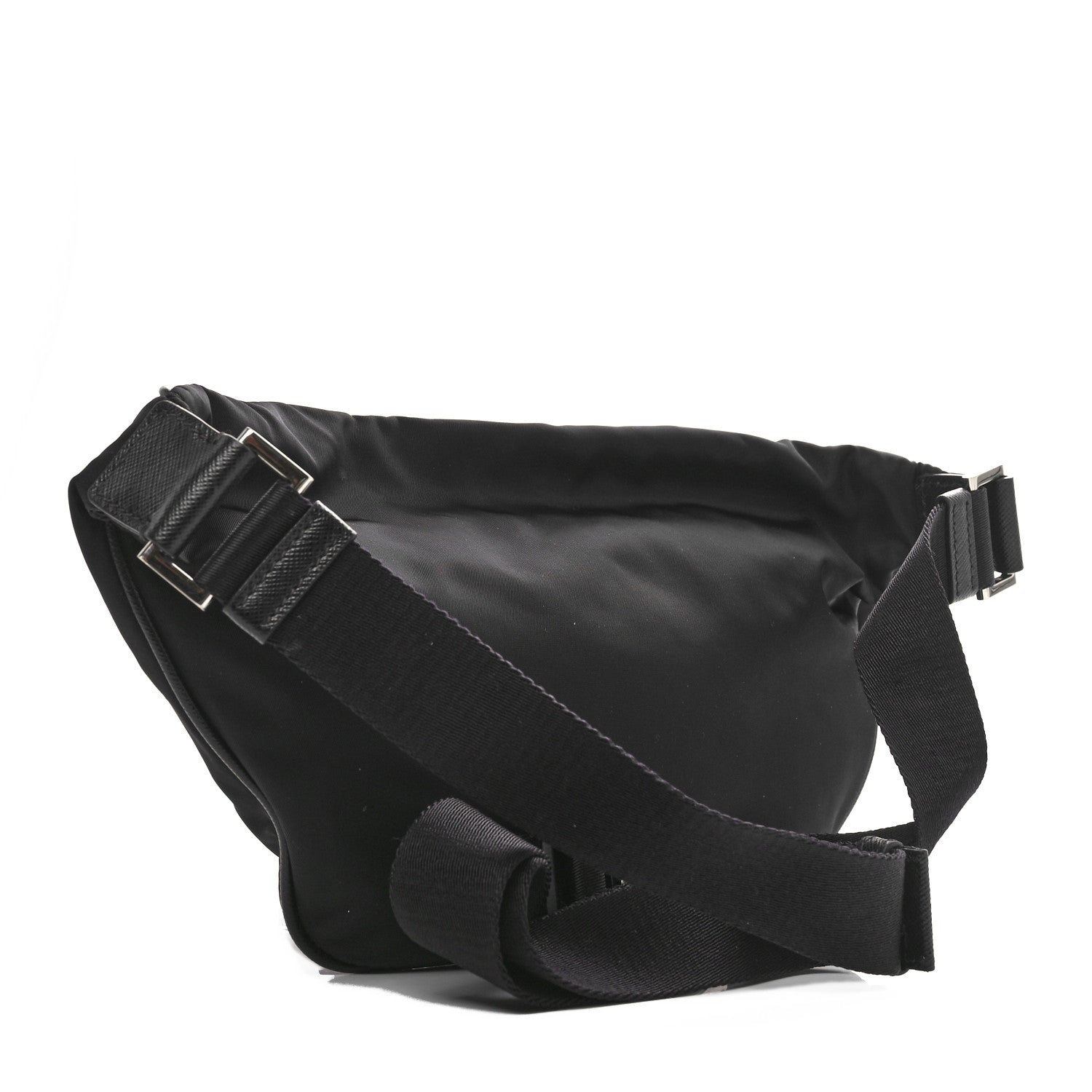 Prada Tessuto Re-Nylon Saffiano Belt Bag Black 2 of 9