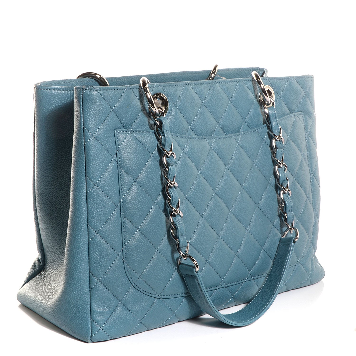 Chanel Caviar Grand Shopping Tote GST Light Blue 2 of 6