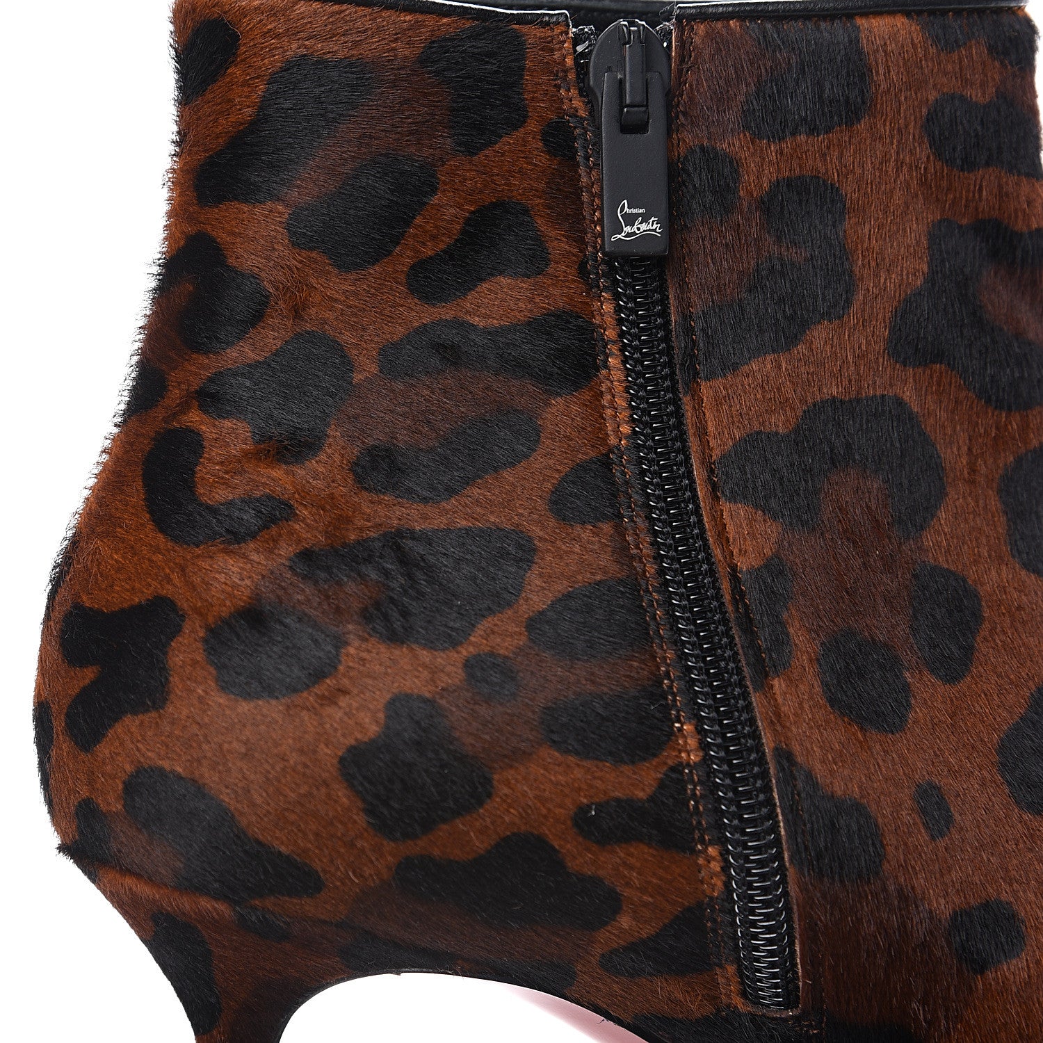 Christian Louboutin Pony Hair Leopard Print So Kate Booty 55 Ankle Boots 36.5 Black 7 of 7