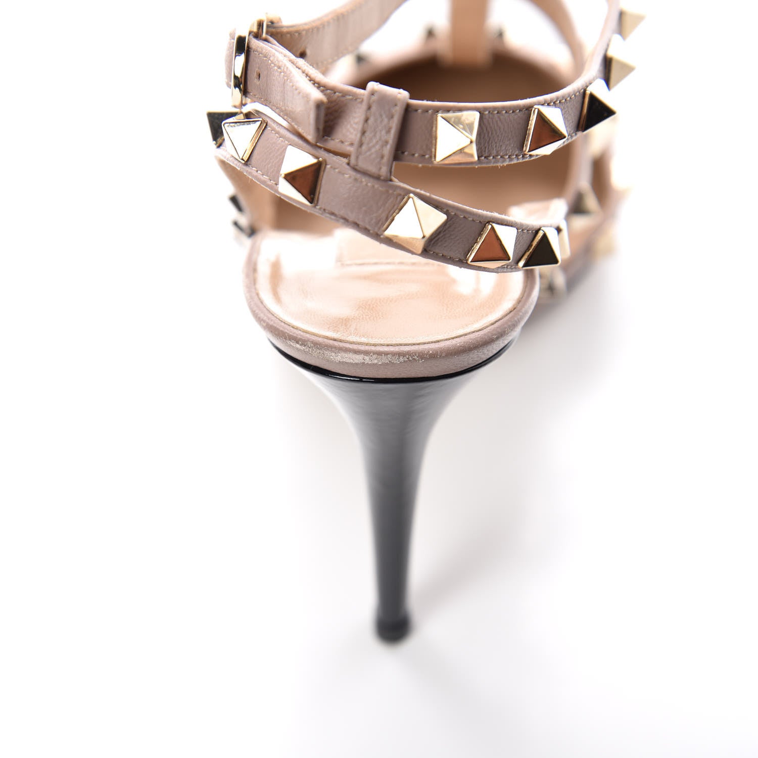 Valentino Garavani Patent Nappa Rockstud Ankle Strap 100mm Pumps 39.5 Black Poudre 12 of 14