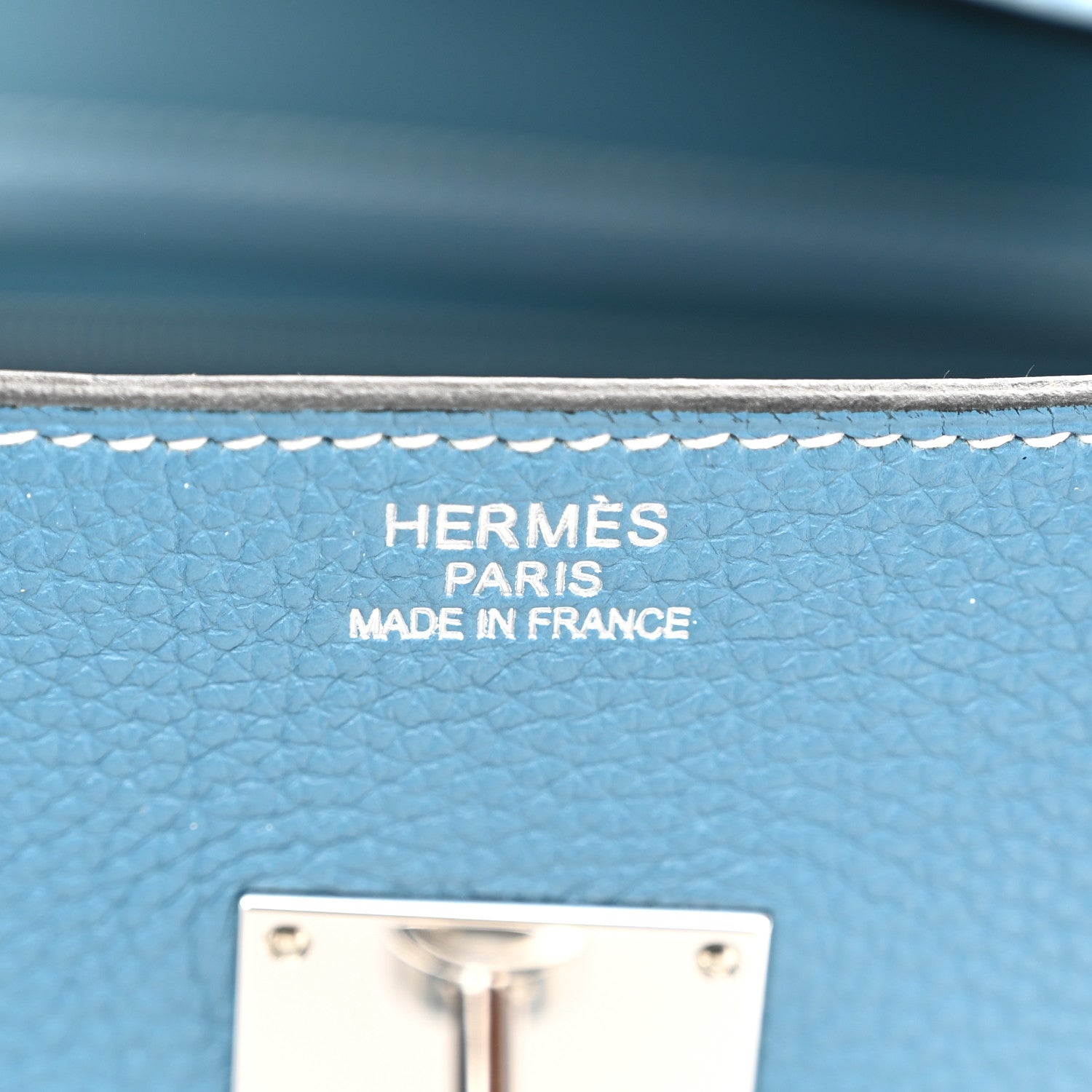 Hermes Togo JPG Shoulder Birkin II 42 Blue Jean 6 of 13