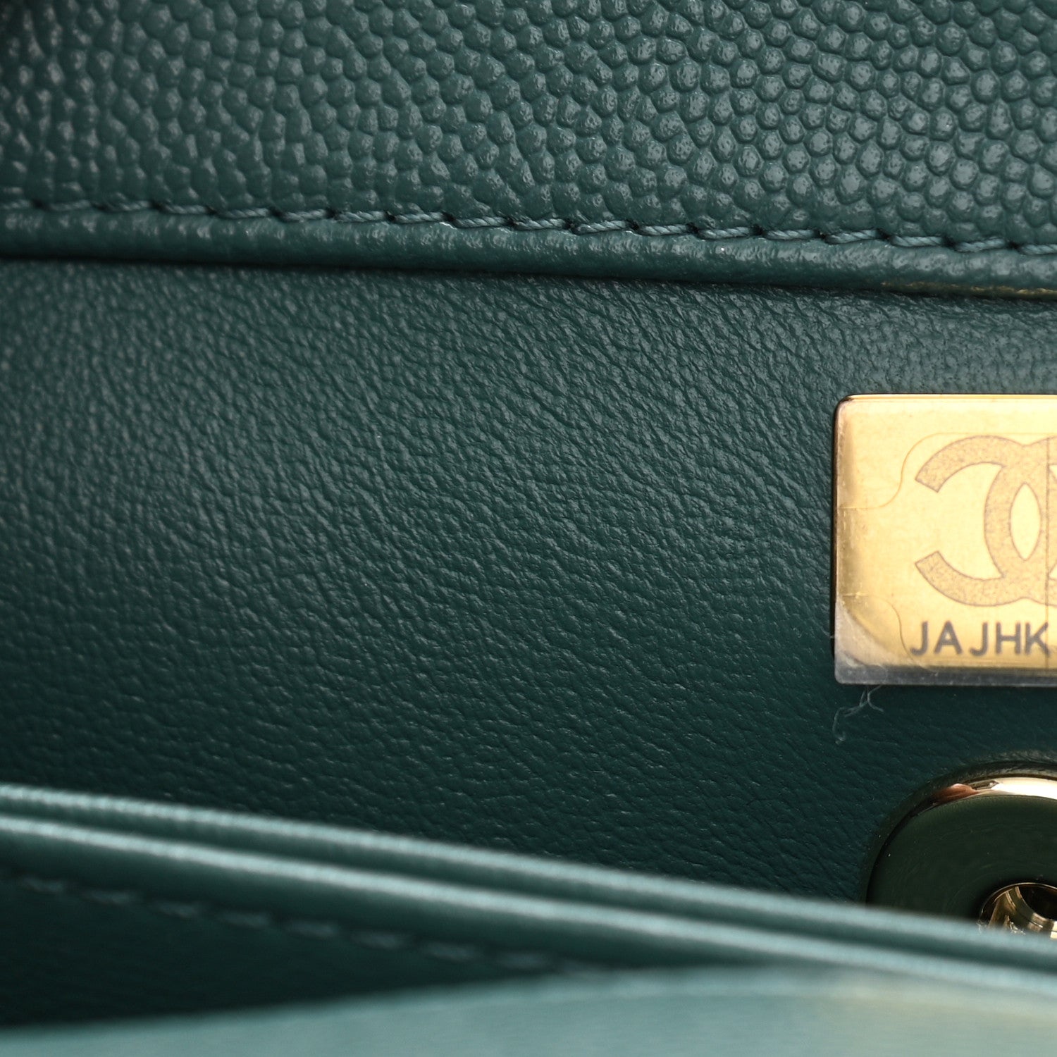Chanel Caviar Quilted Mini Coco Handle Flap Green 7 of 10