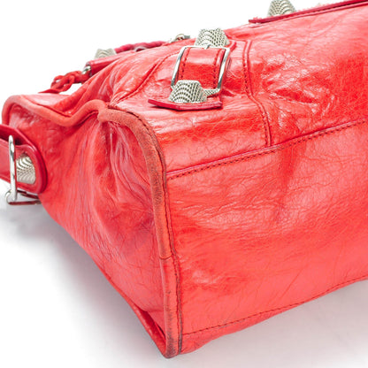 Balenciaga Chevre Giant 21 Silver Hardware City Tomate 10 of 11
