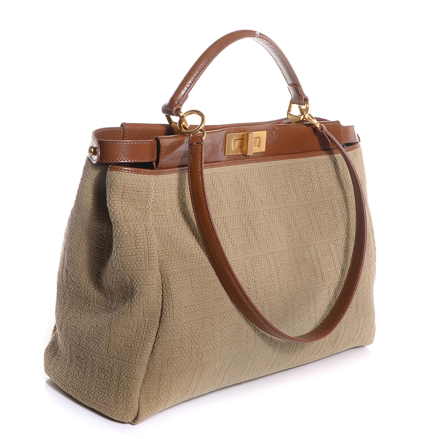 Corda Zucca Large Peekaboo Iconic Satchel Cognac