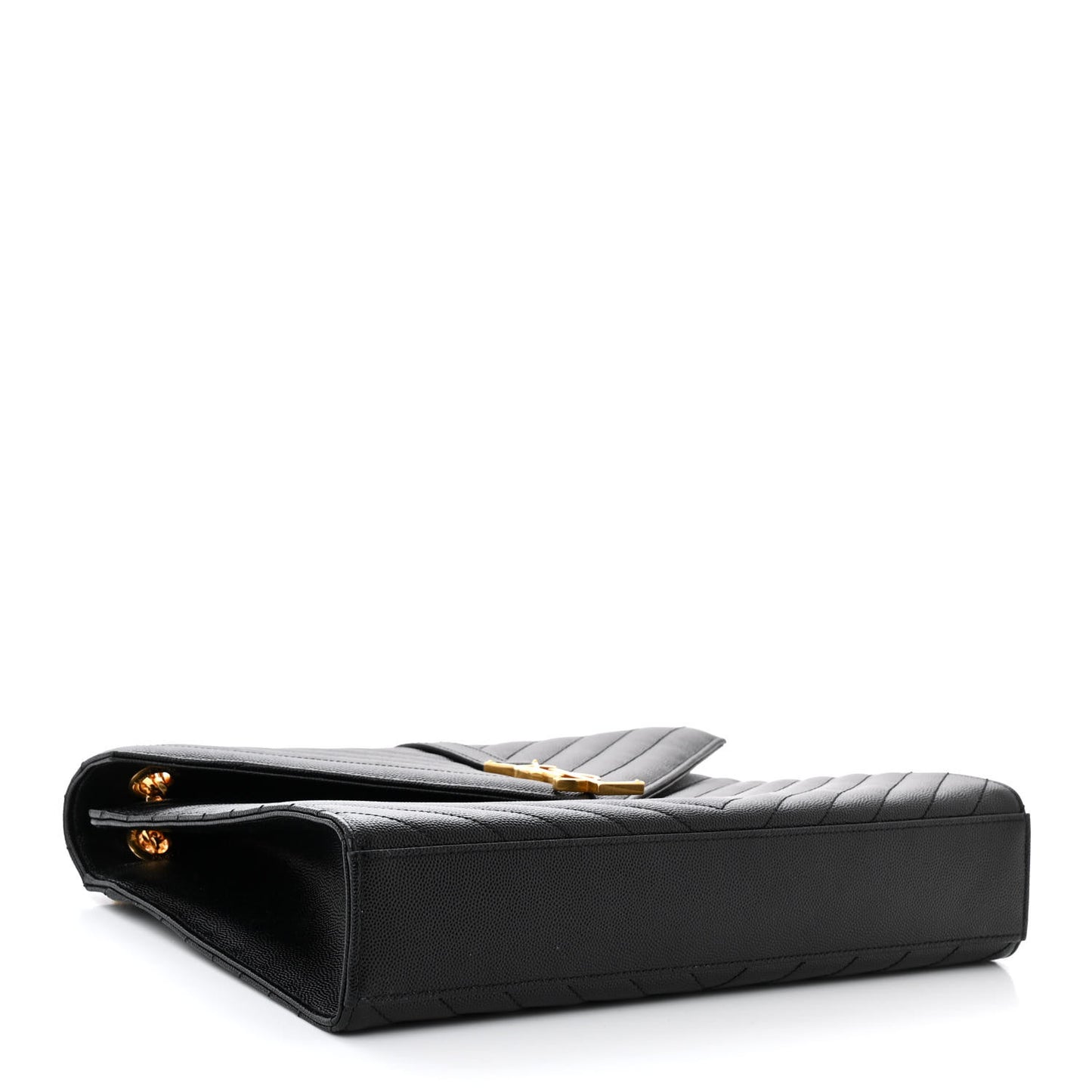 Grain De Poudre Matelasse Chevron Large Monogram Satchel Black