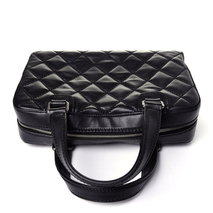 Chanel Calfskin Quilted Top Handle Bag Black 10 of 11