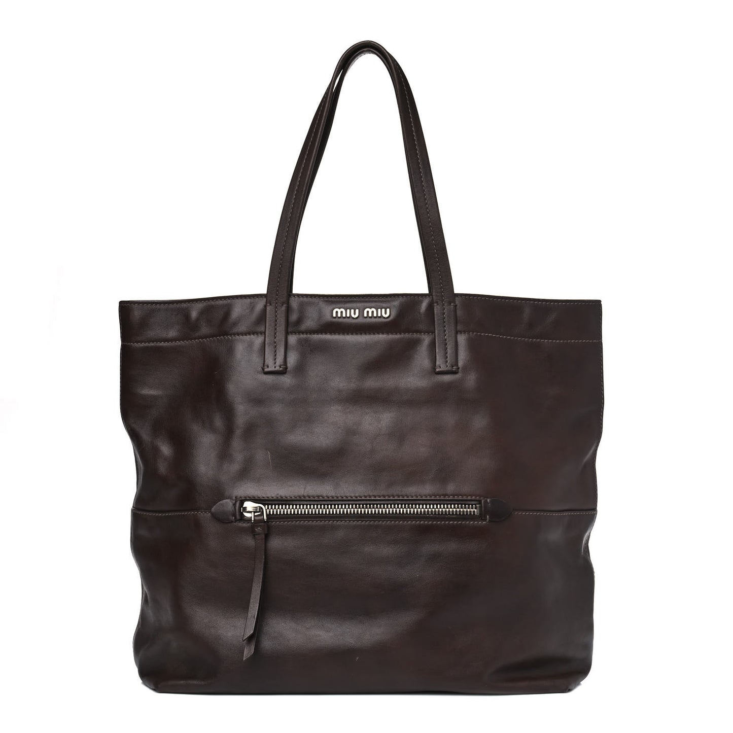 Vitello Soft Calfskin Shopping Tote Nocciolo