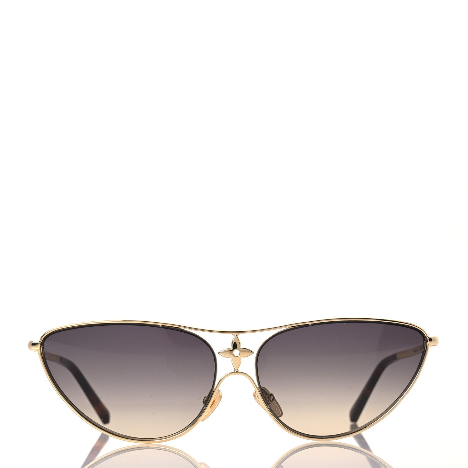 Louis Vuitton Metal LV Star Cat Eye Sunglasses Z1867U Gold 2 of 6
