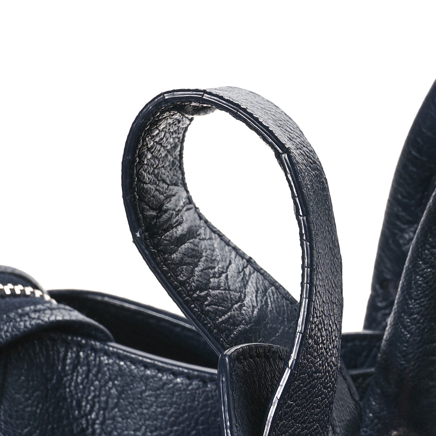 Balenciaga Chevre Silver Metallic Edge Hardware S City Bleu Nuit Dark Sea 12 of 14