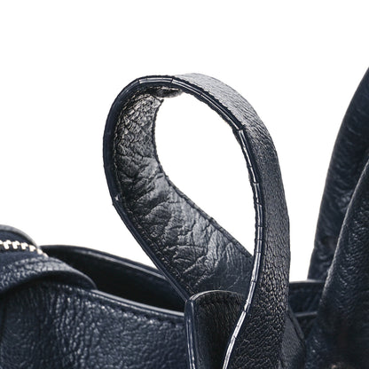 Balenciaga Chevre Silver Metallic Edge Hardware S City Bleu Nuit Dark Sea 12 of 14