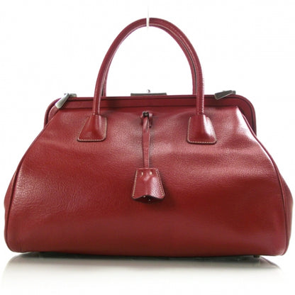 Prada Goatskin Cerniera Doctor Bag Rubino 1 of 20