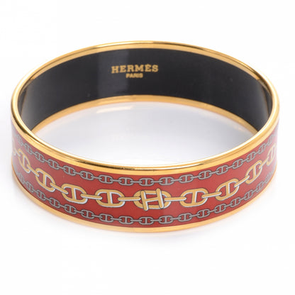 Hermes Enamel Printed Chaine d Ancre Wide Bracelet 65 1 of 5