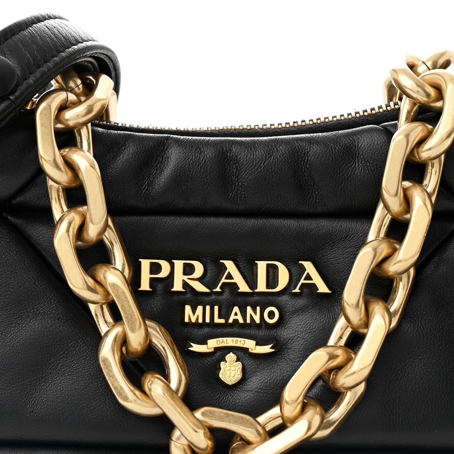Prada Nappa Triangle Quilted Patchwork System Bag Black 8 of 10