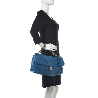 Chanel Lambskin Soft and Chain Large Flap Blue 2 of 11