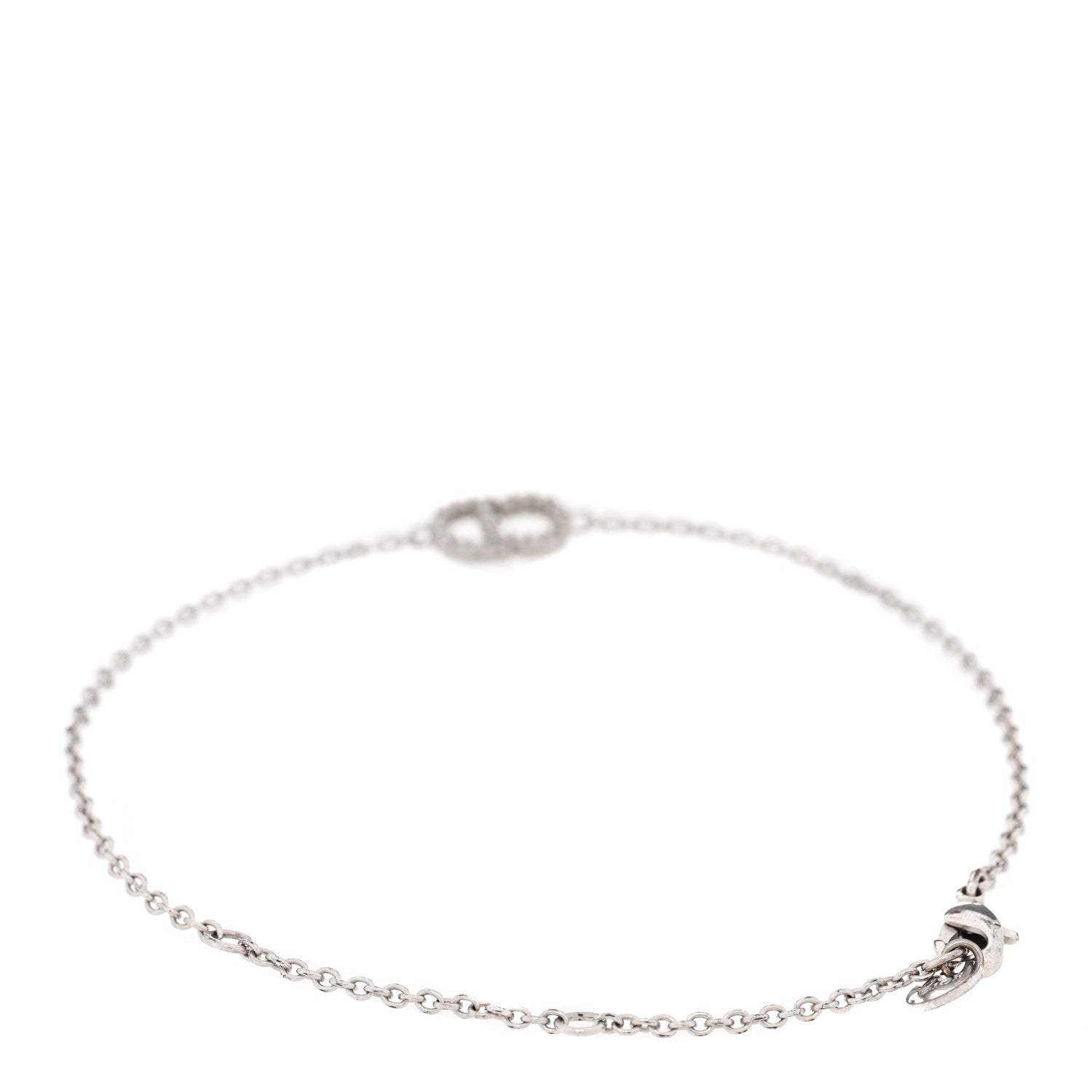 Christian Dior Crystal CD Bracelet Silver 2 of 4