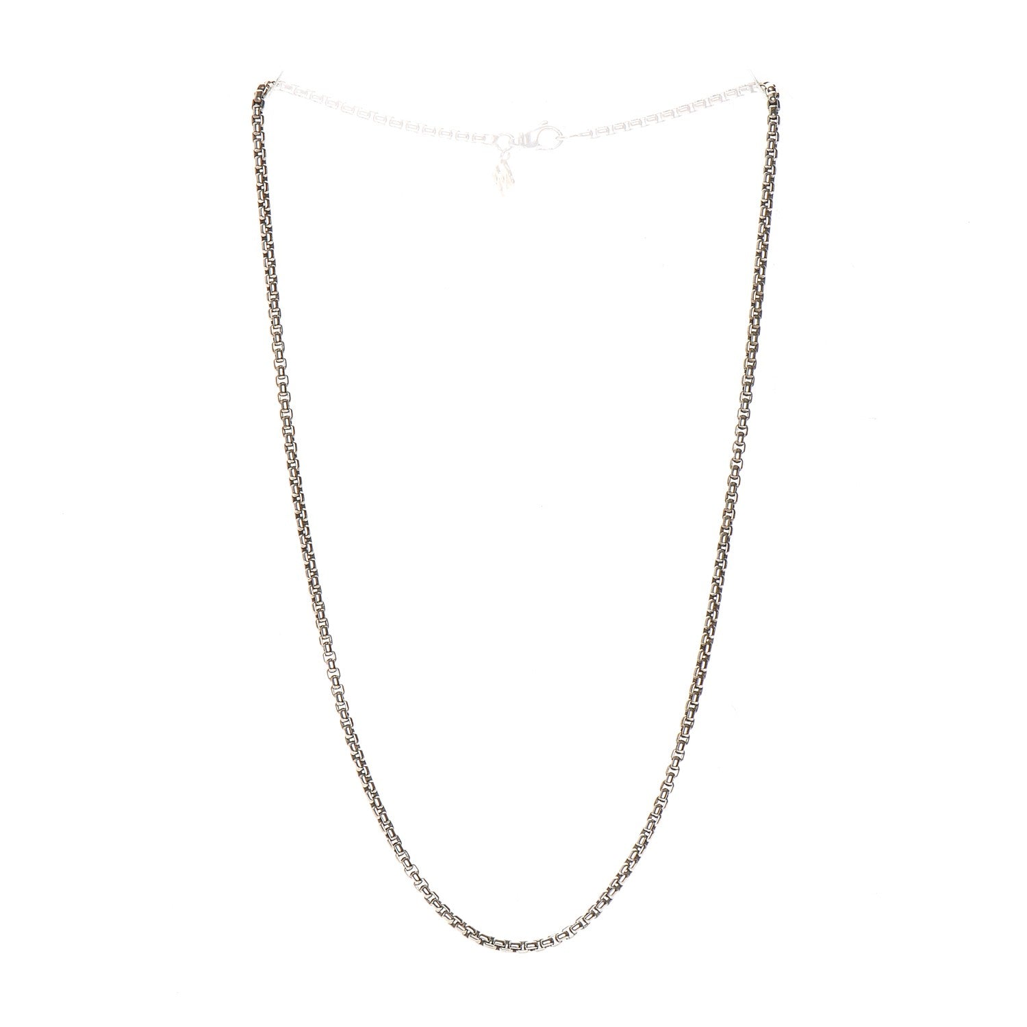 David Yurman Sterling Silver 14K Yellow Gold 2.7mm Small Box Chain Necklace 18" 3 of 4
