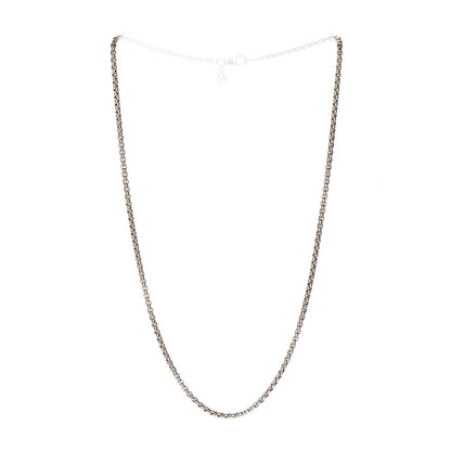 David Yurman Sterling Silver 14K Yellow Gold 2.7mm Small Box Chain Necklace 18" 3 of 4