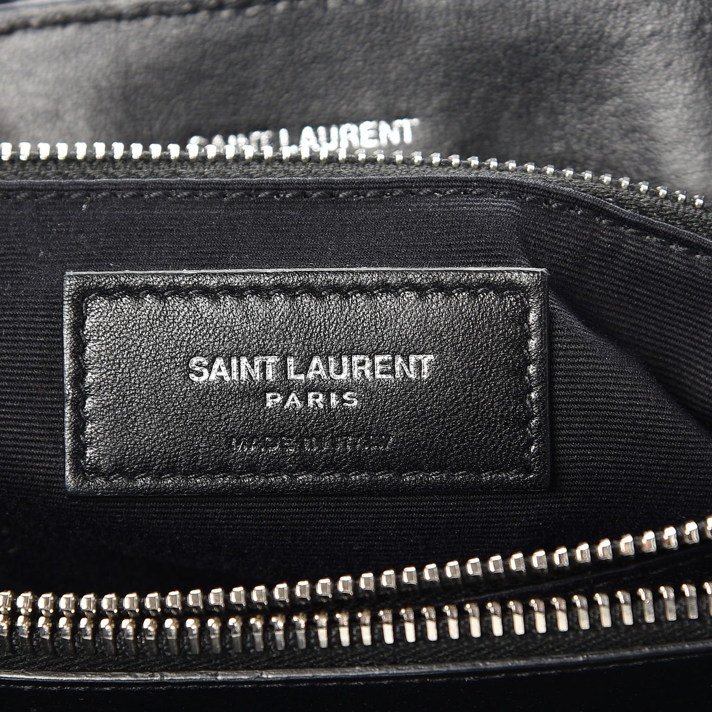 Calfskin Y Quilted Monogram Medium Loulou Chain Satchel Black