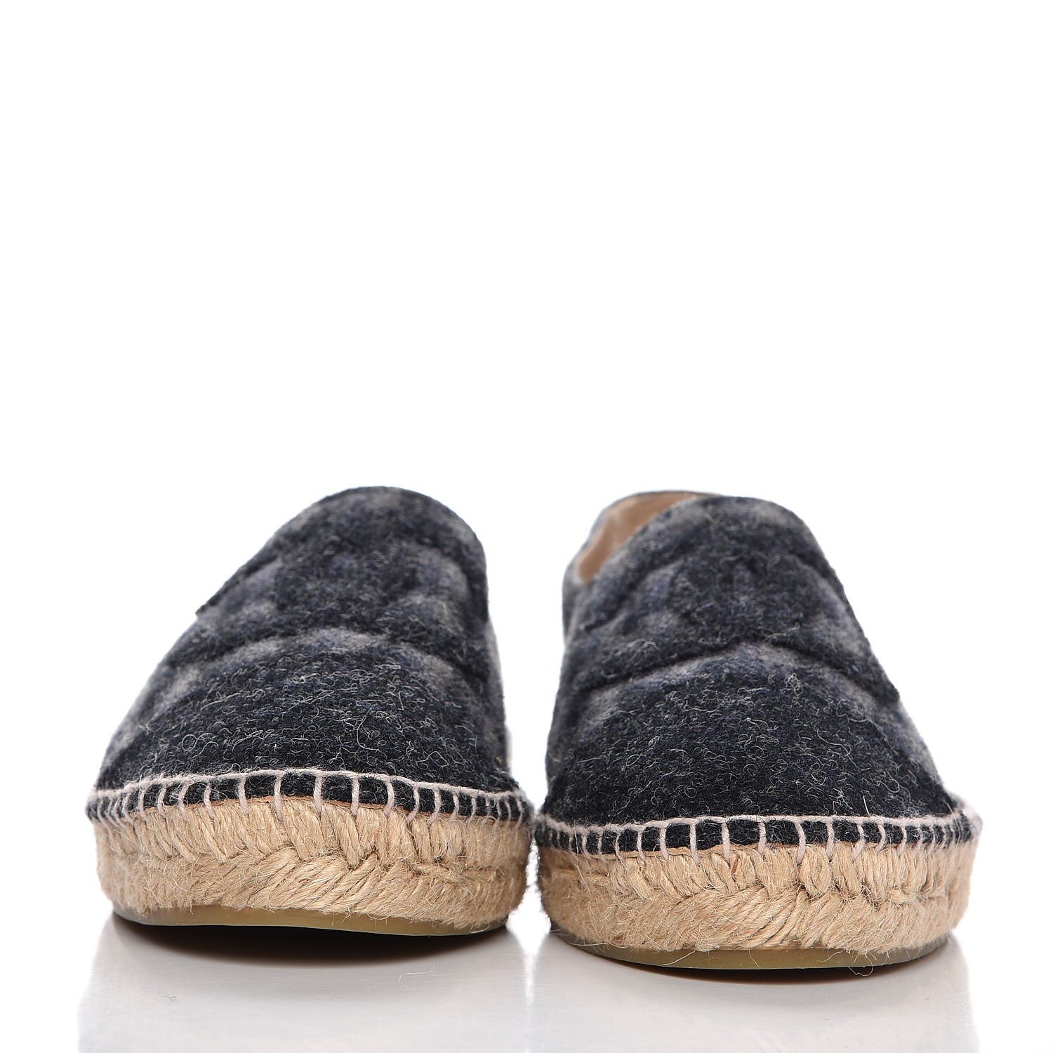 Chanel Flannel CC Espadrilles 42 Dark Grey Black 2 of 12