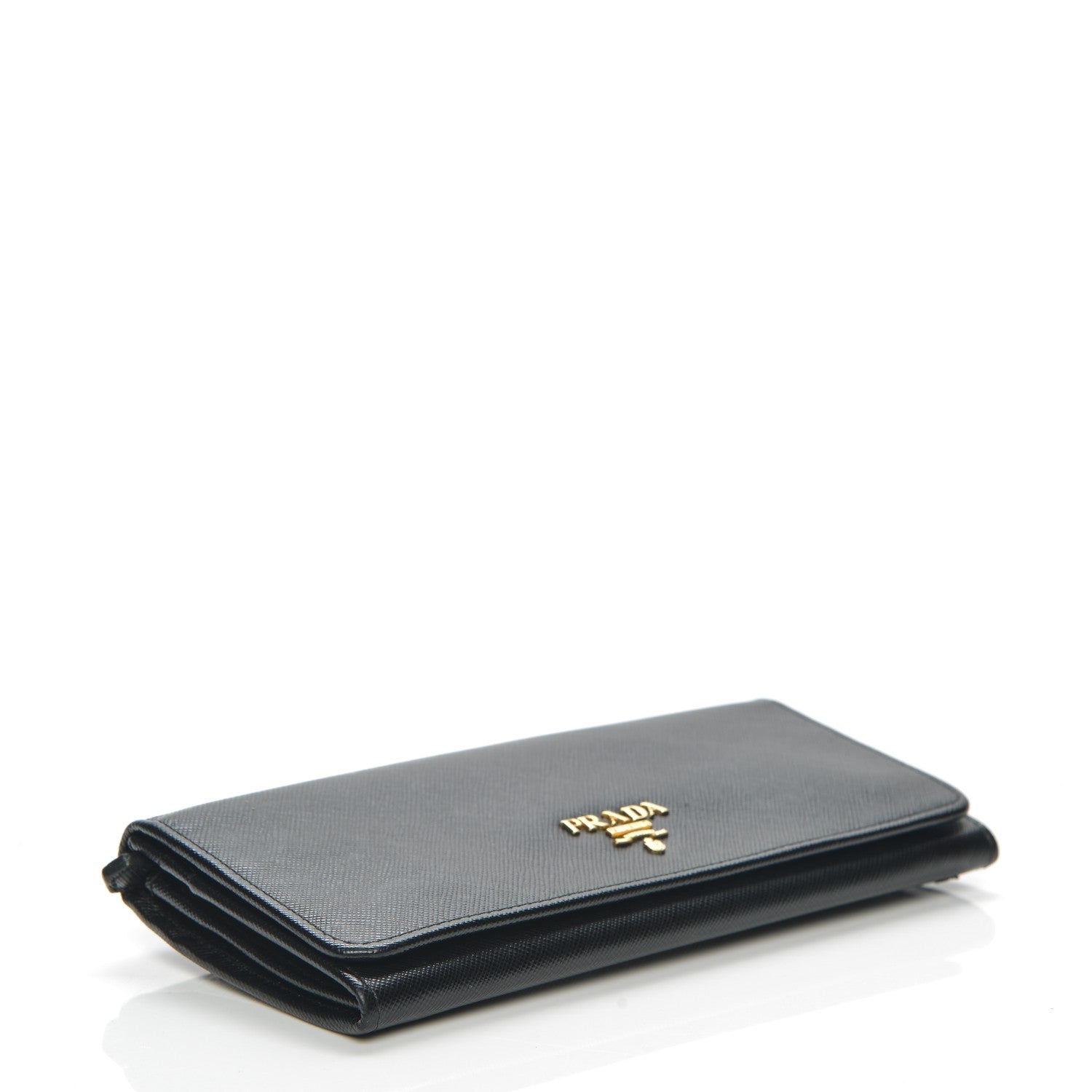 Prada Saffiano Metal Continental Flap Wallet Nero Black 4 of 9