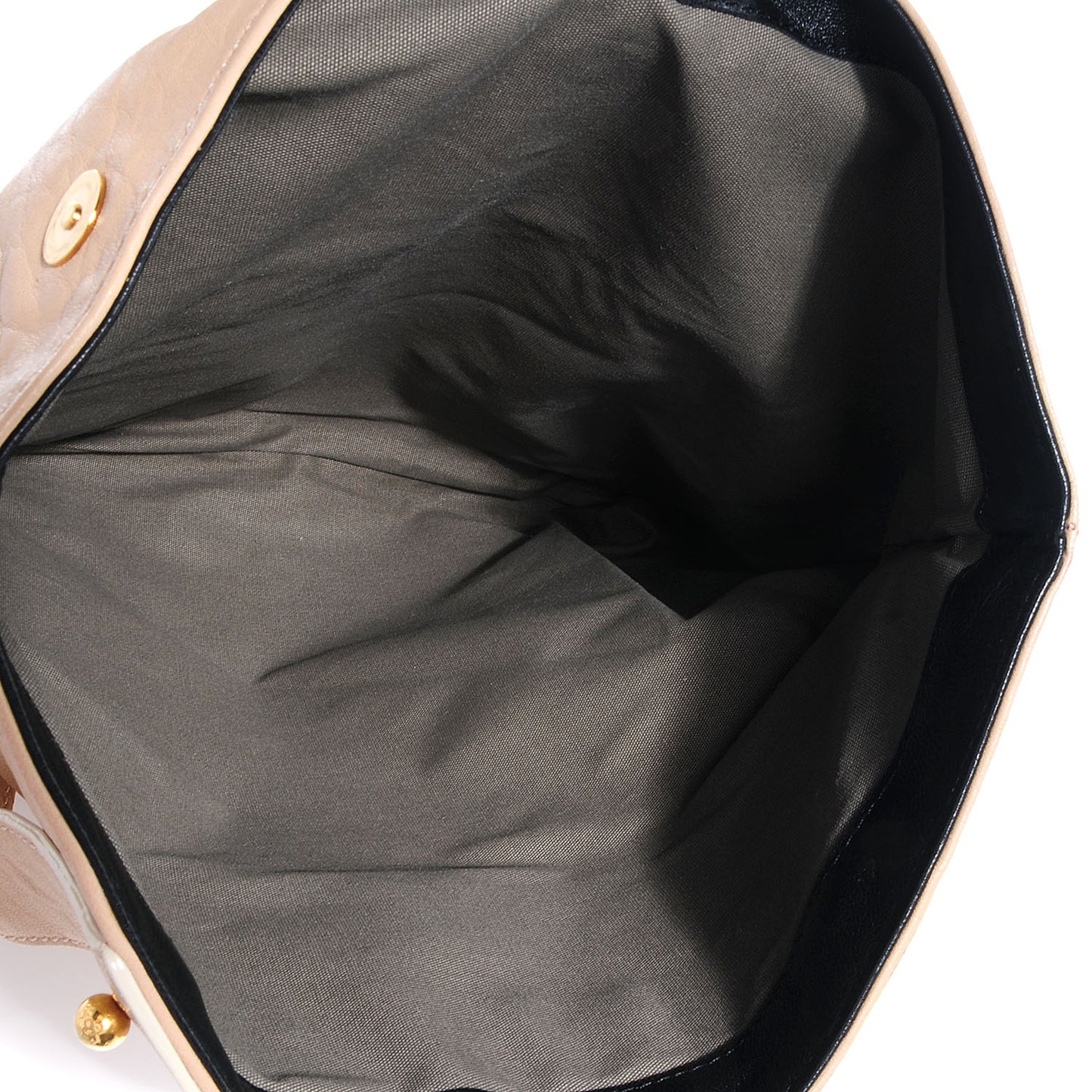 Leather Large Eugenie Clutch Sand
