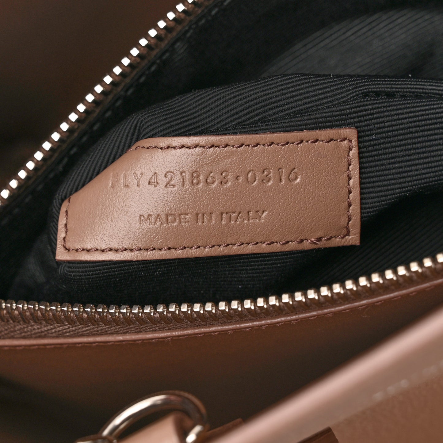Grained Calfskin Baby Sac De Jour Taupe