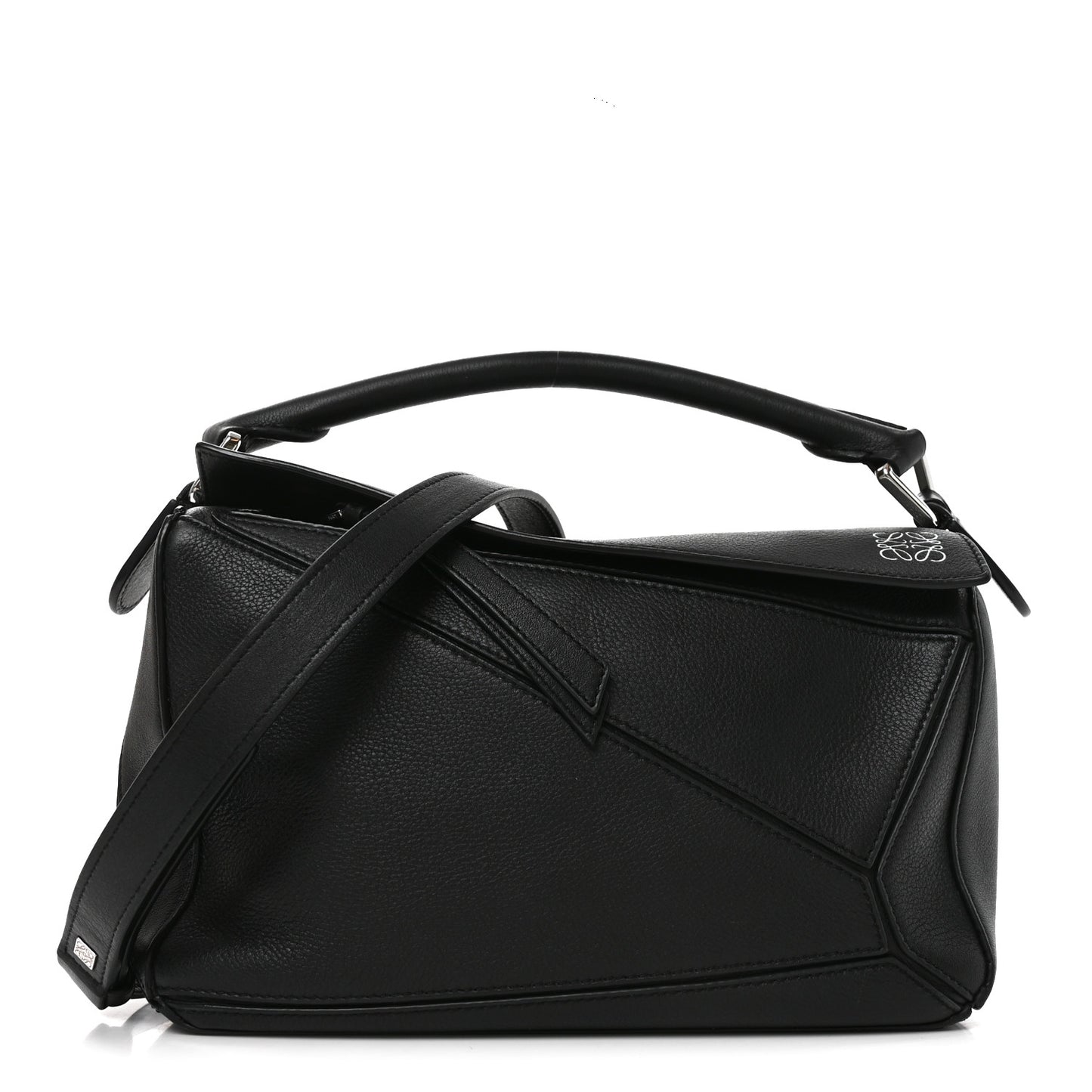 Calfskin Small Puzzle Bag Black