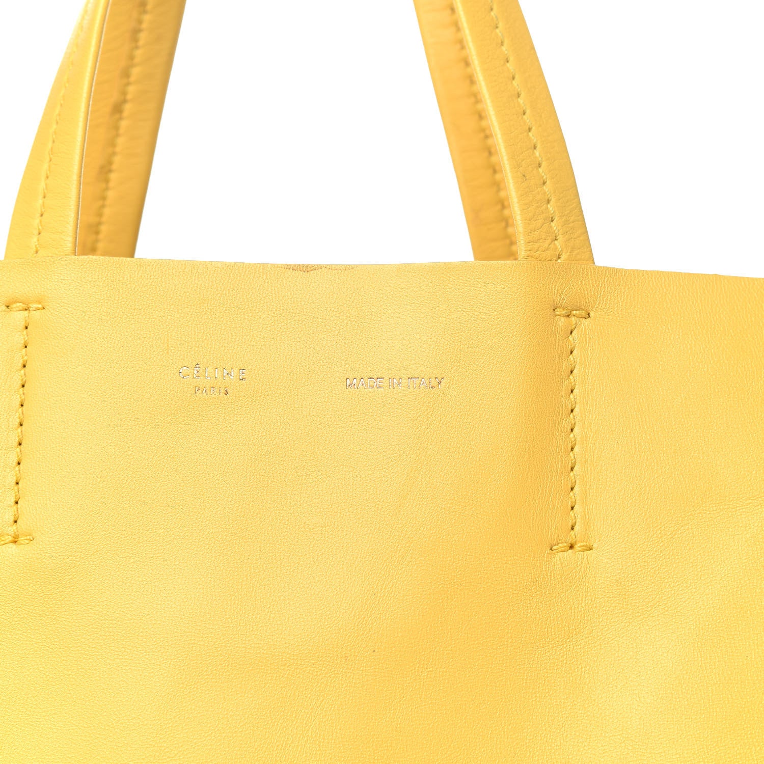 Celine Lambskin Vertical Bi-Color Cabas Black Yellow 13 of 15