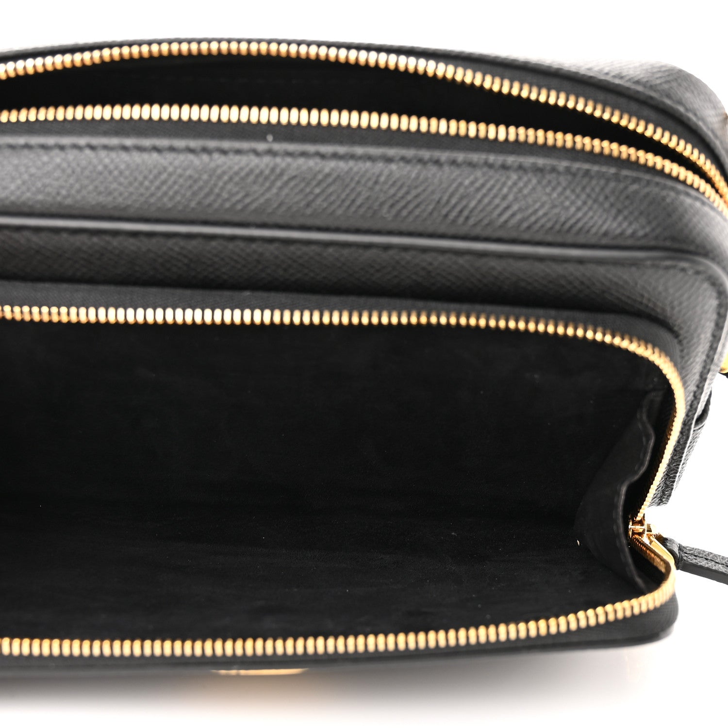 Christian Dior Grained Calfskin Caro Double Pouch Black 6 of 9