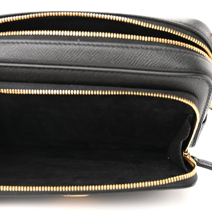 Christian Dior Grained Calfskin Caro Double Pouch Black 6 of 9