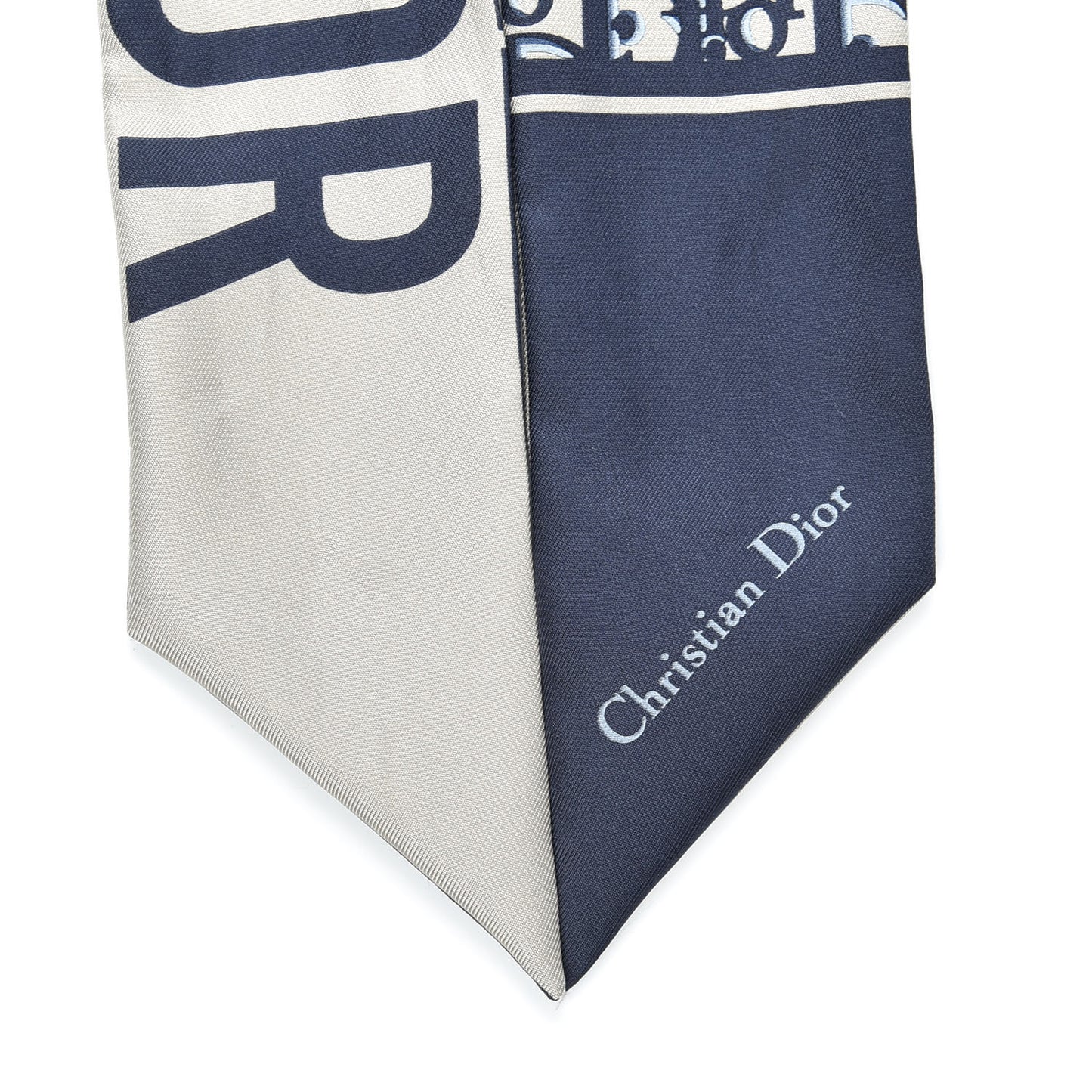 Silk Oblique Mitzah Scarf Blue