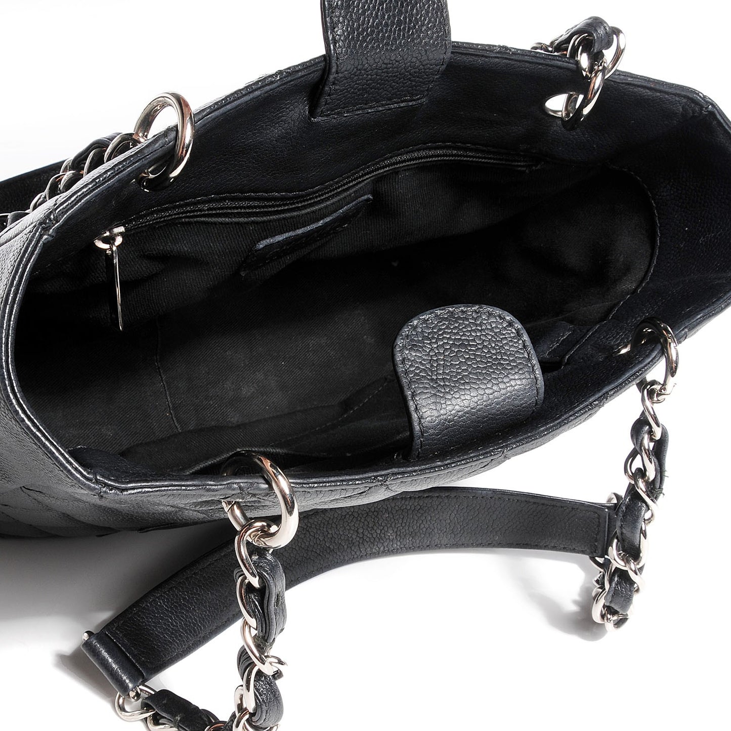 Caviar Petit Shopping Tote PST Black