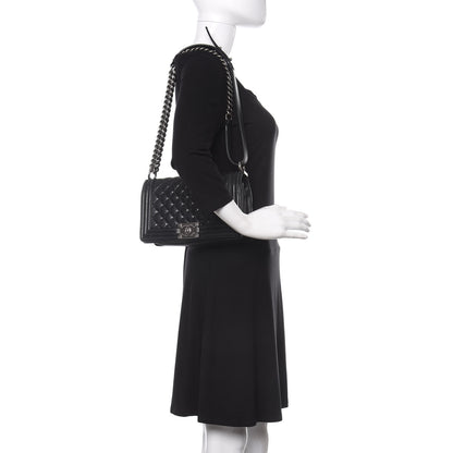 Chanel Calfskin Quilted Medium Boy Flap Black 2 of 11