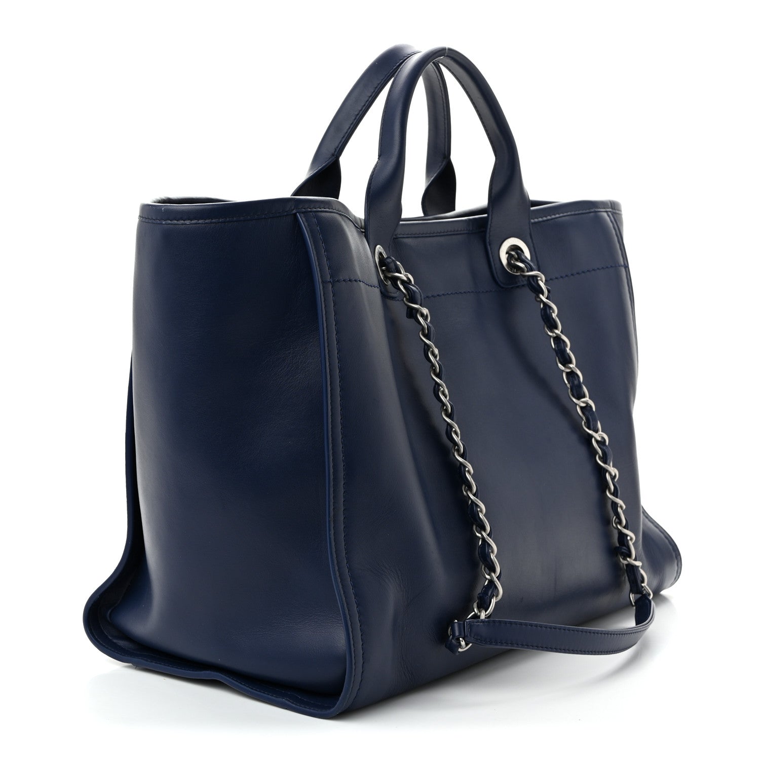 Chanel Calfskin Medium Deauville Navy 3 of 12