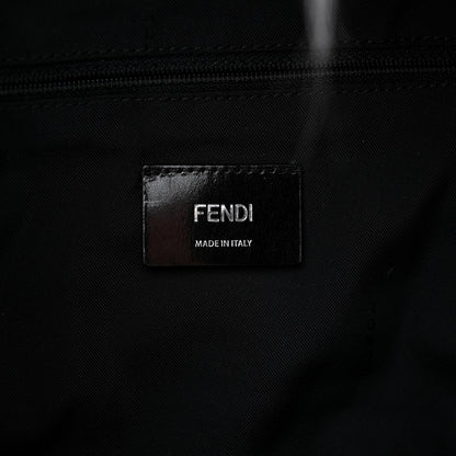 Fendi Nylon Vitello Elite Flamingo Fox Goat Fur Lightning Monster Eyes Backpack Rosso Black 5 of 10