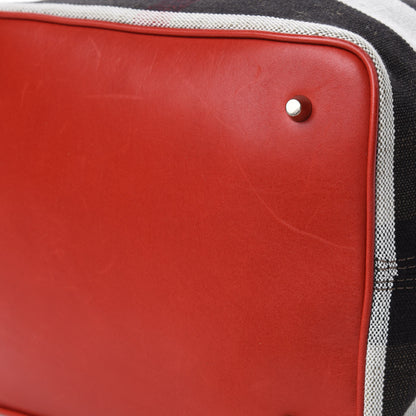 Burberry Canvas Mega Check Medium Ashby Hobo Cadmium Red 10 of 12