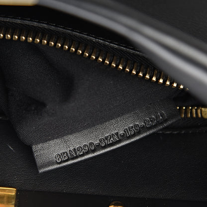 Fendi Vitello Seta Shiny Nappa Medium Peekaboo Iconic Satchel Black 7 of 14