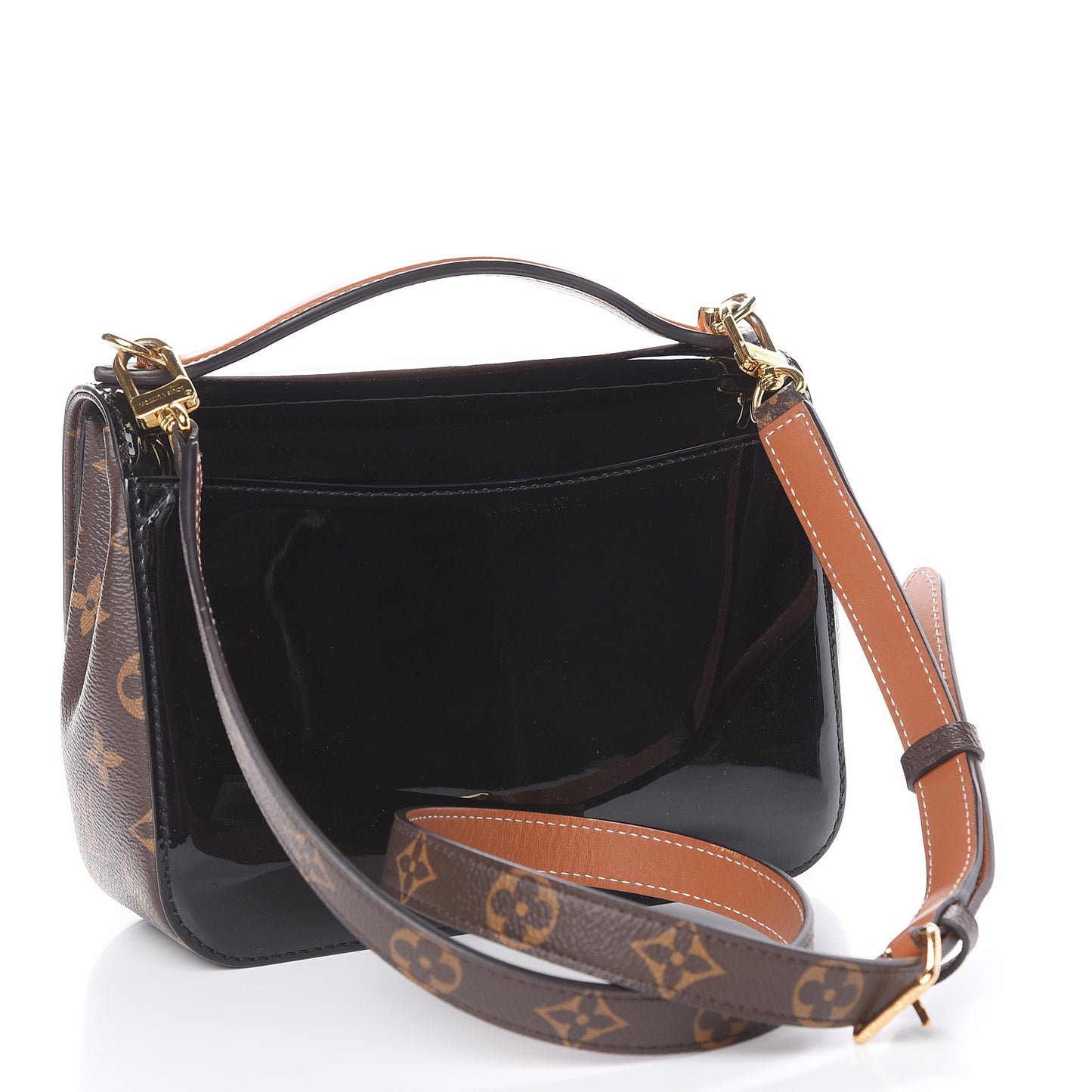 Patent Calfskin Monogram Cherrywood BB Black