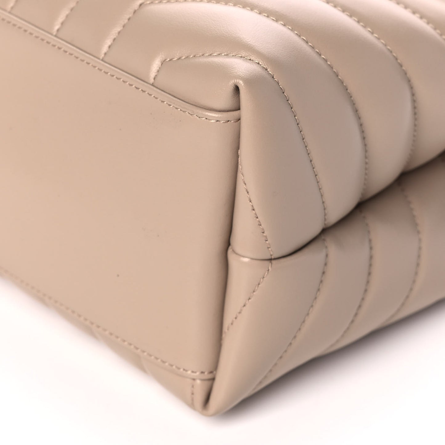 Calfskin Y Quilted Monogram Medium Loulou Chain Satchel Dark Beige